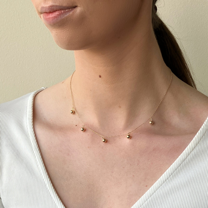 Solano Gold Beaded Necklace