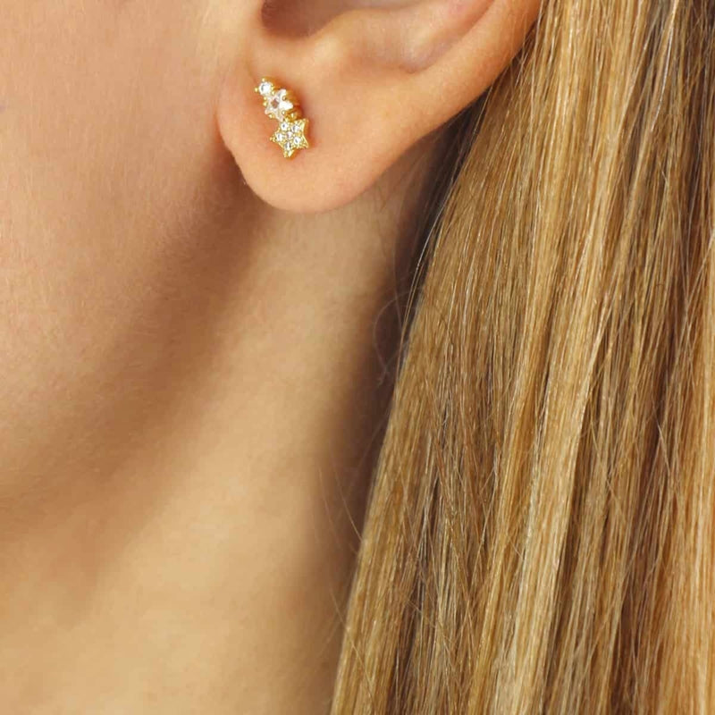 Star Constellation Ball Back Stud Earrings | Anartxy