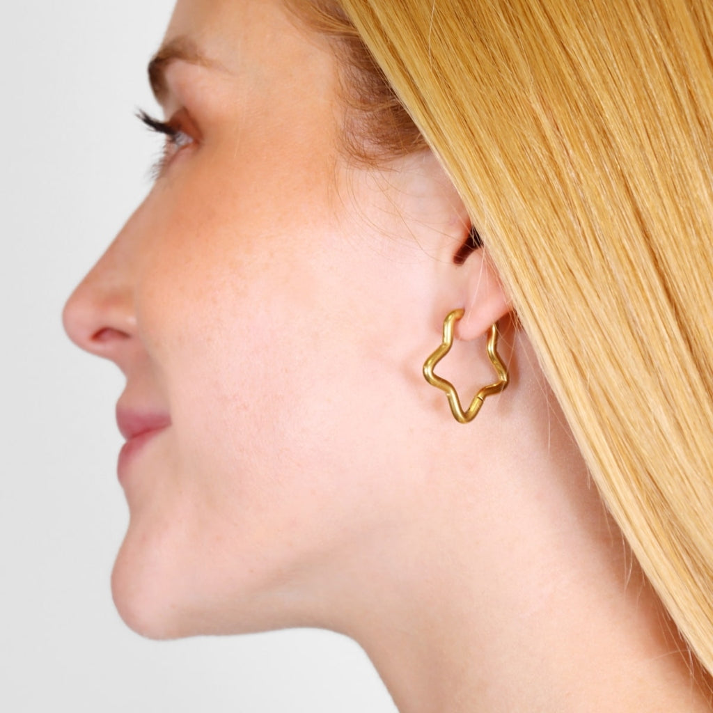 Star Hoop Earrings | Anartxy