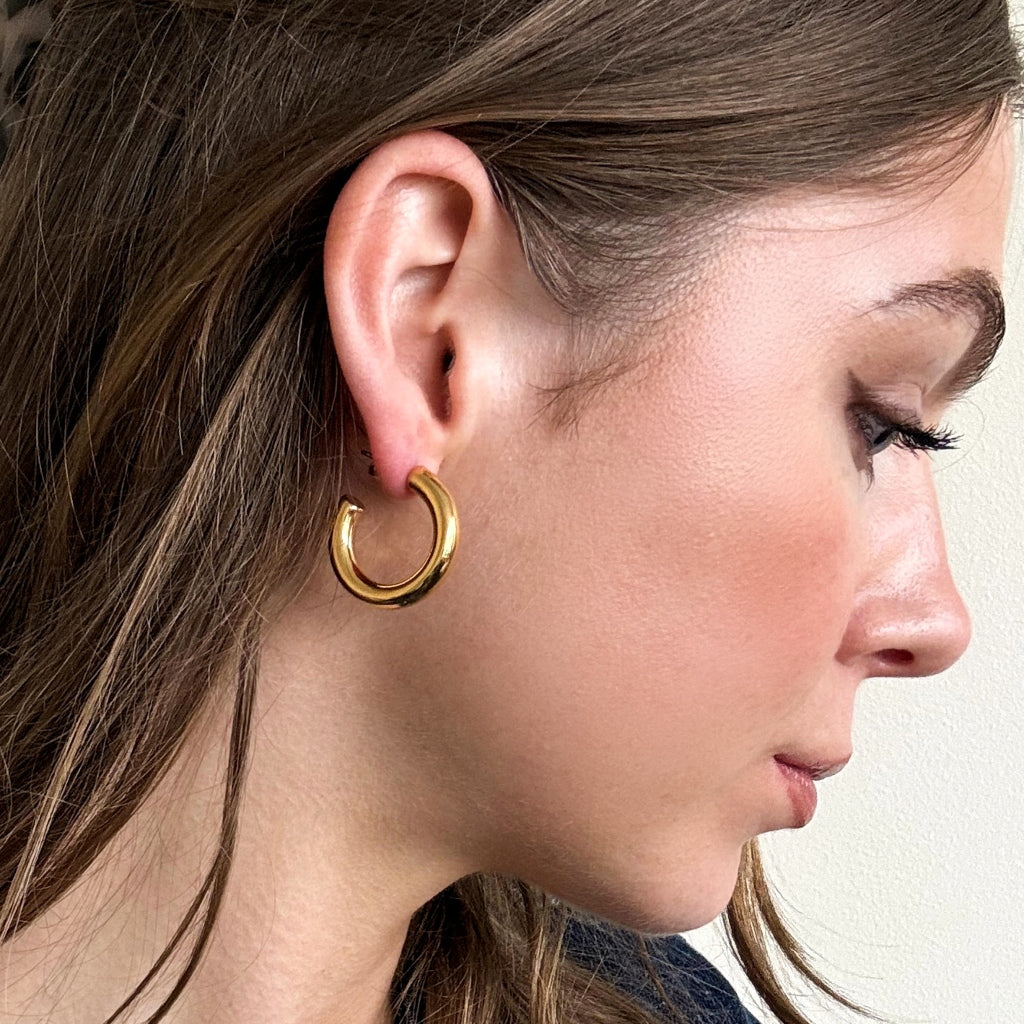 Steel Classic Hoop Earrings | Jona