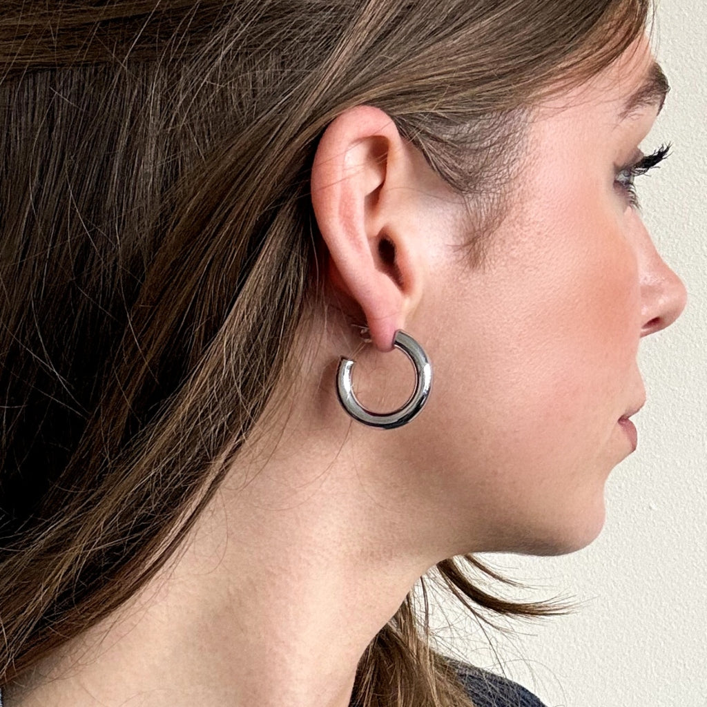 Steel Classic Hoop Earrings | Jona