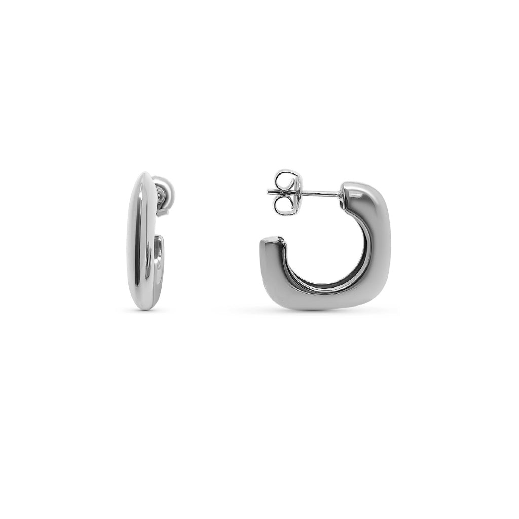 Steel Square Hoop Earrings | Ana