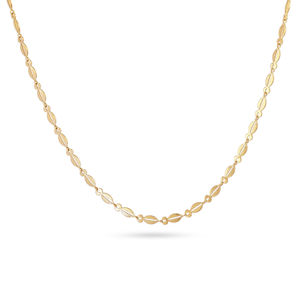Textured Oval Link Necklace | Anartxy