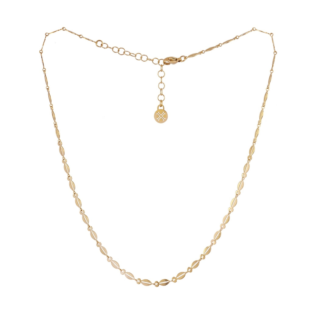 Textured Oval Link Necklace | Anartxy