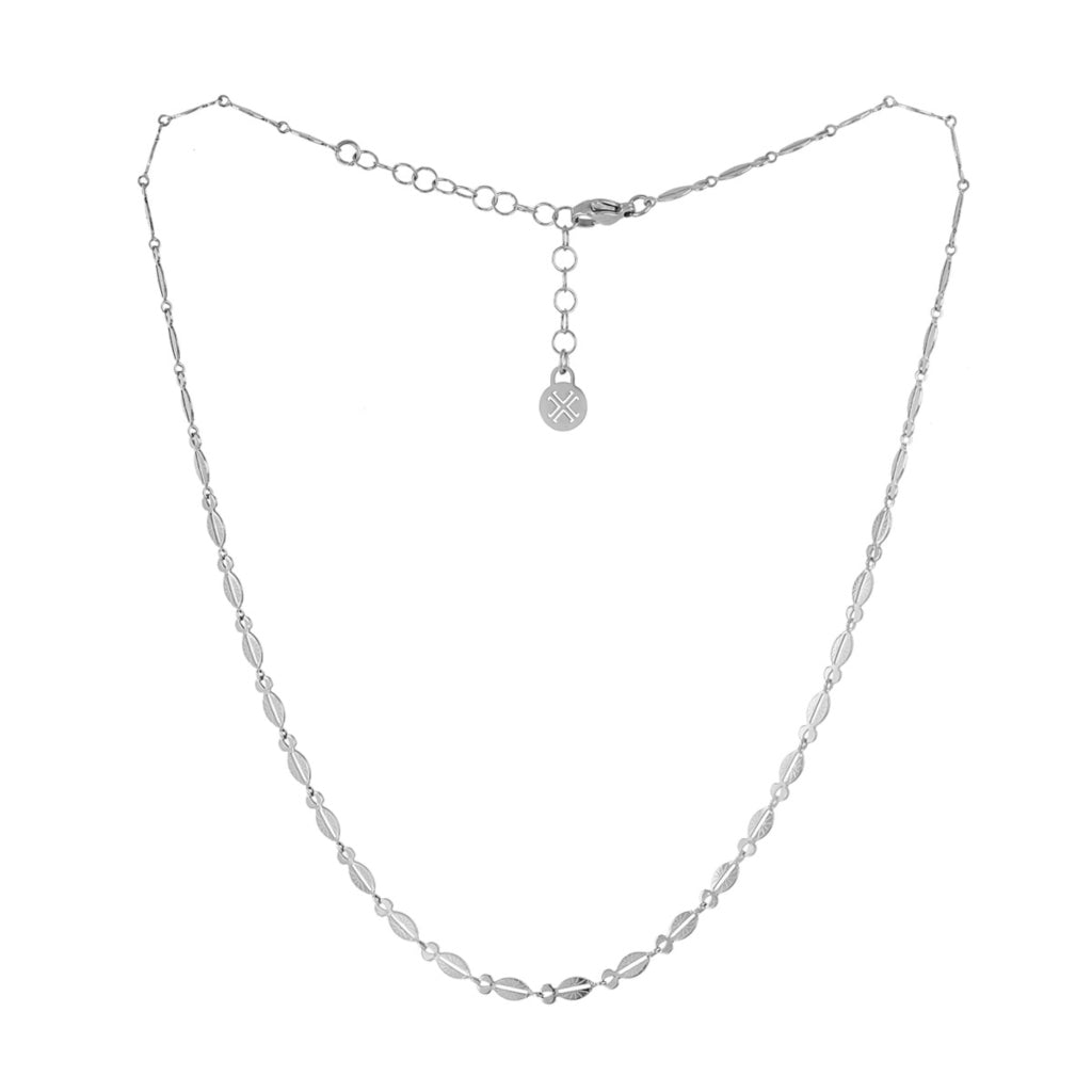 Textured Oval Link Necklace | Anartxy