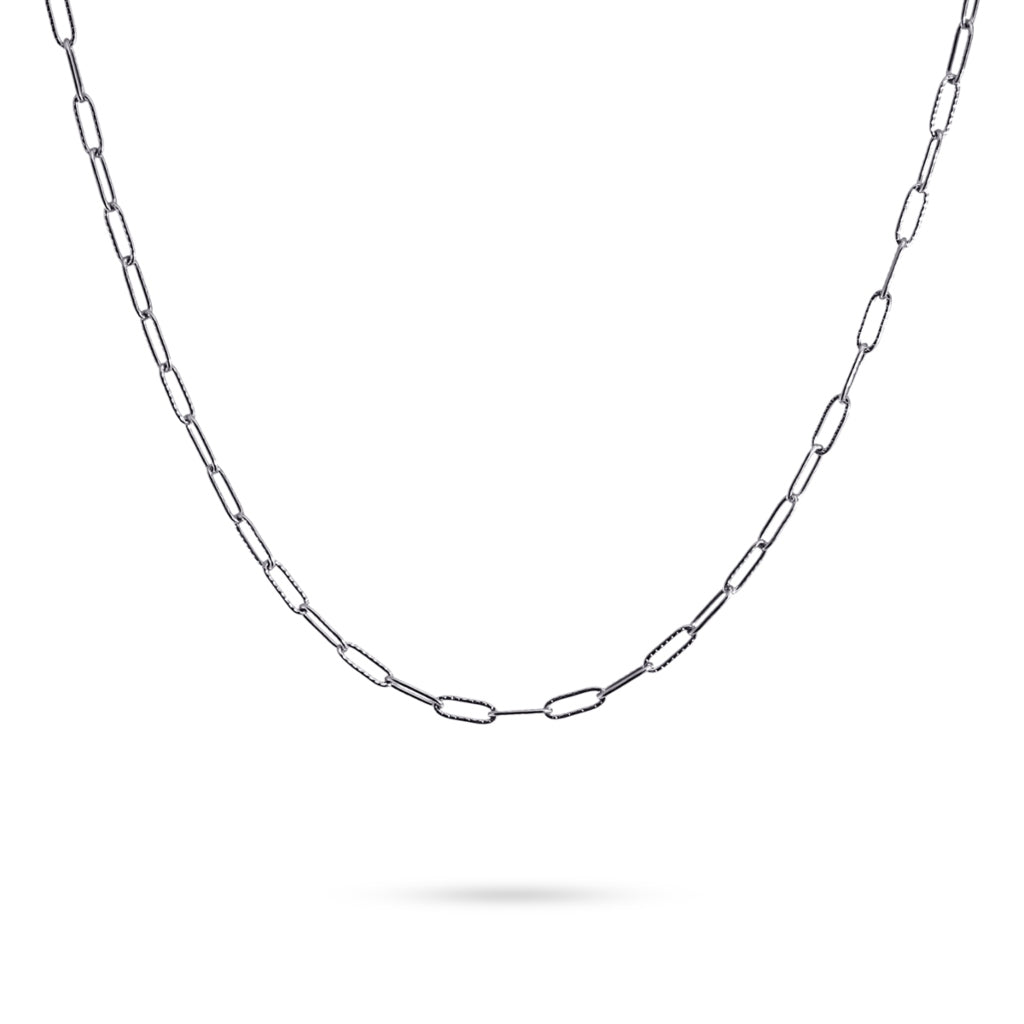 Textured Paperclip Chain Necklace | Anartxy