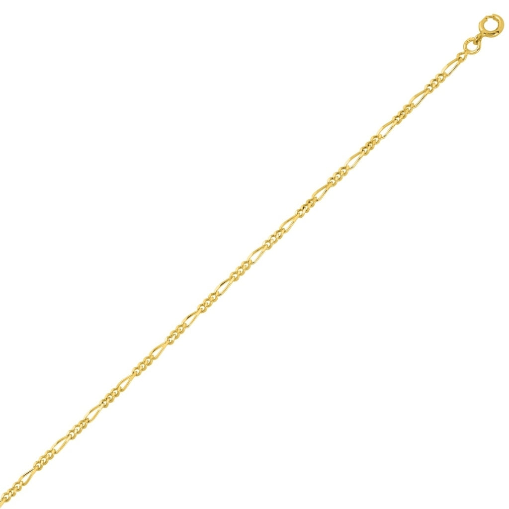 Toledo Gold Figaro Chain Bracelet