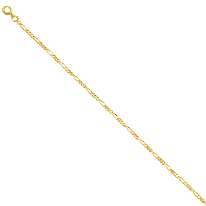 Toledo Gold Figaro Chain Bracelet