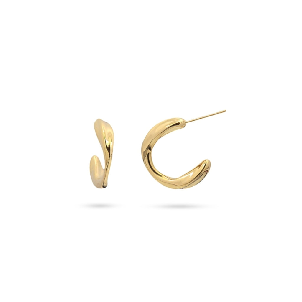 Twist Hoop Stud Earrings | Anartxy