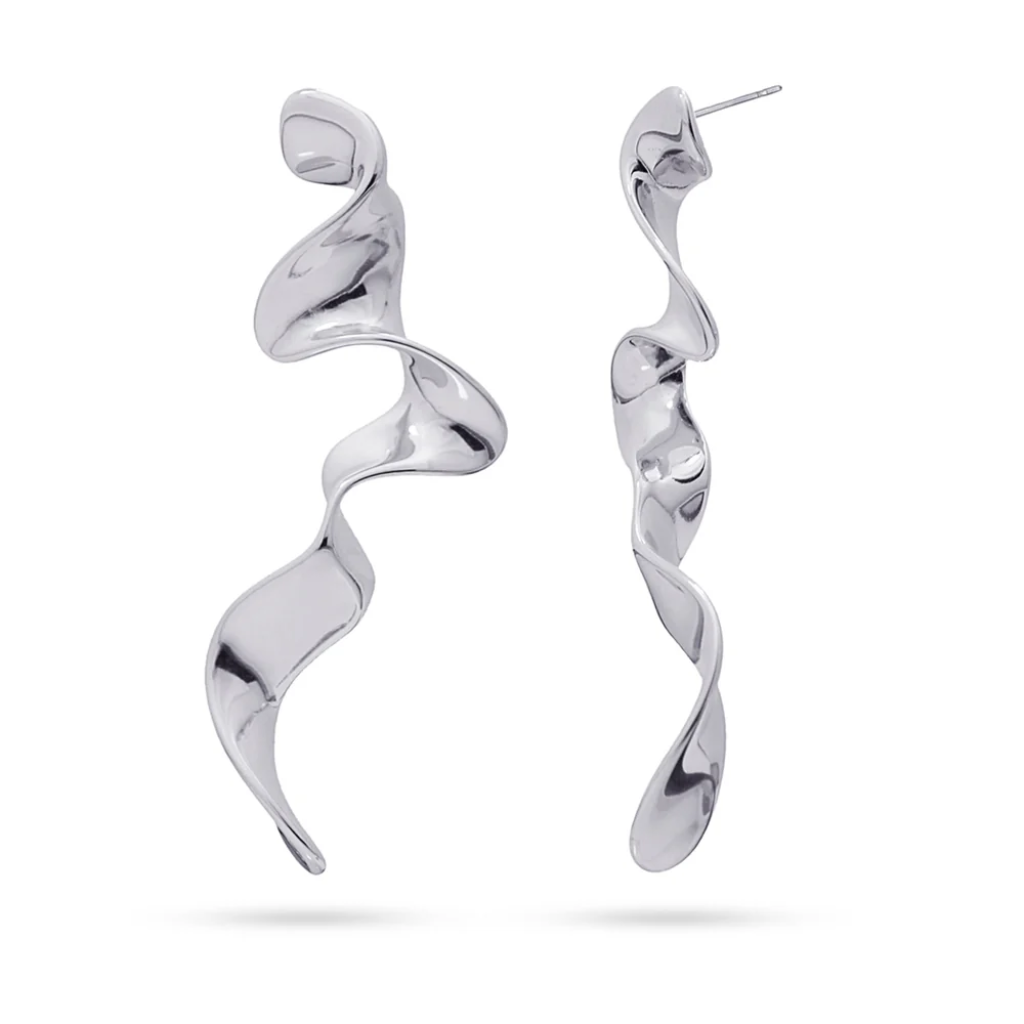 Wave Drop Stud Earrings | Anartxy