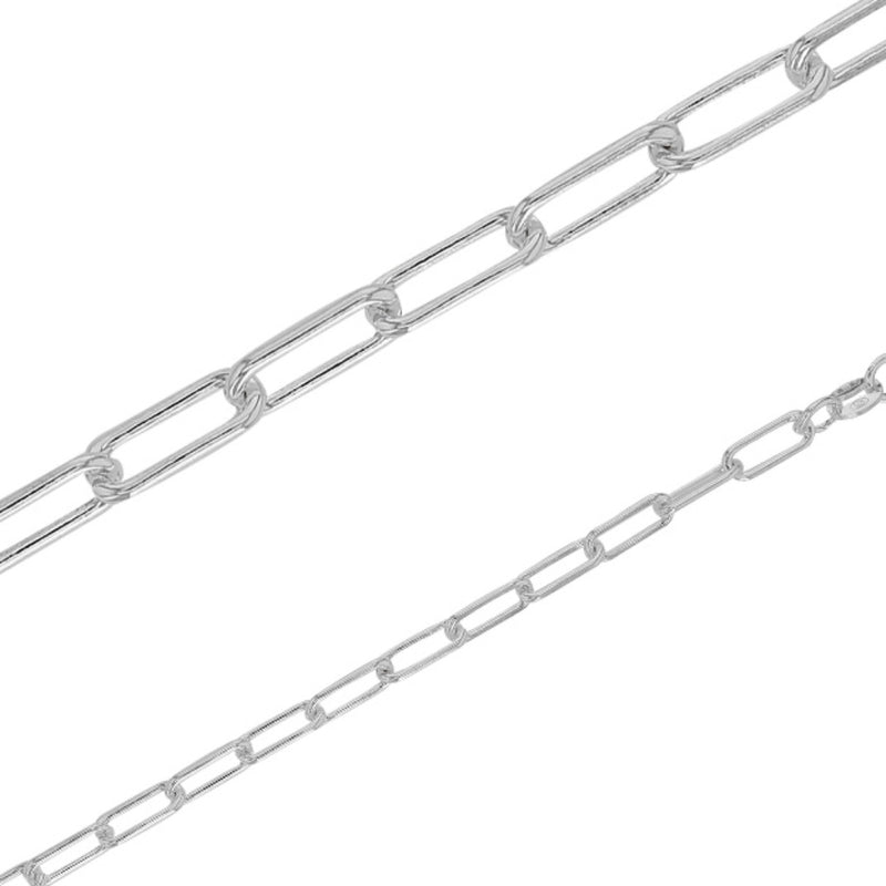 Zamora Silver Paperclip Chain Bracelet