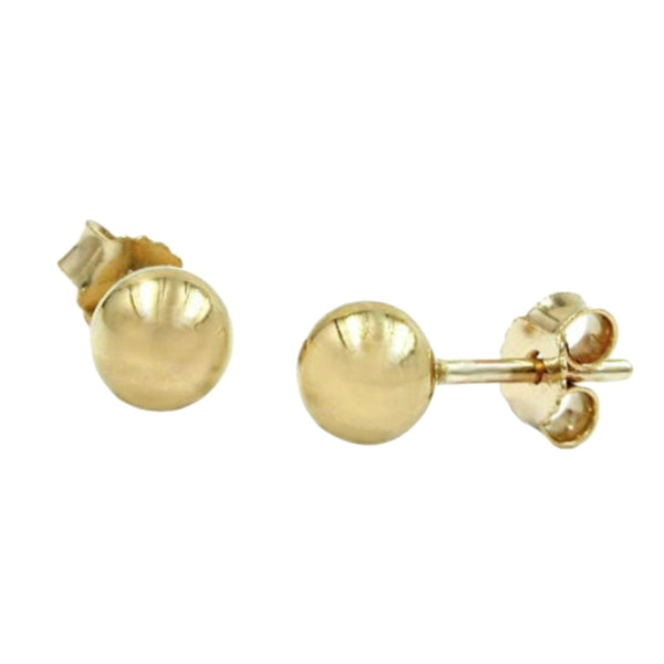 Auron 9 Carat Gold Ball Stud Earrings