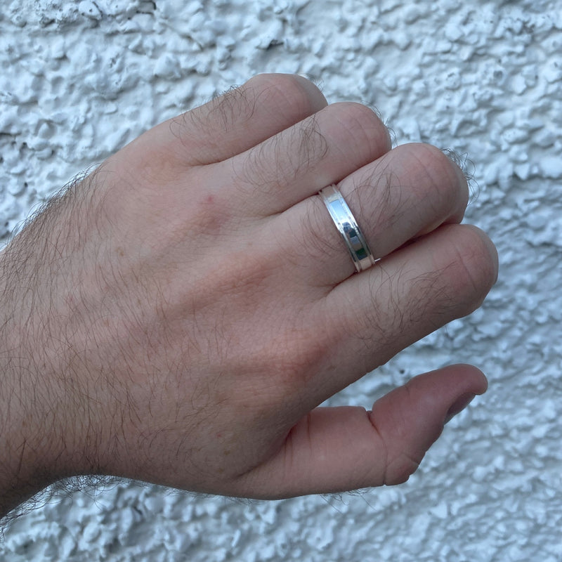 Agros Silver Band Ring