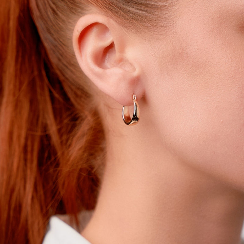Amiens Curved Hoop Earrings