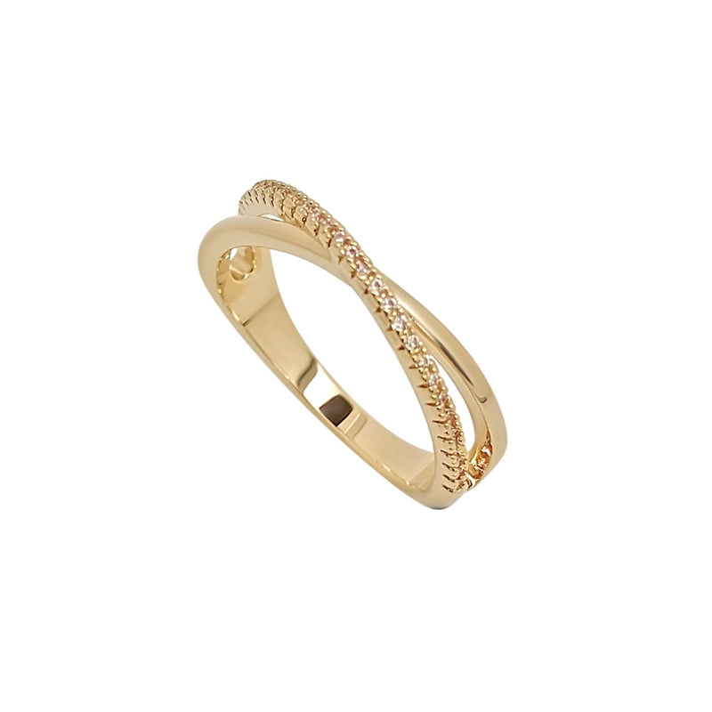Arkadi Gold Diamante Doublestrand Ring