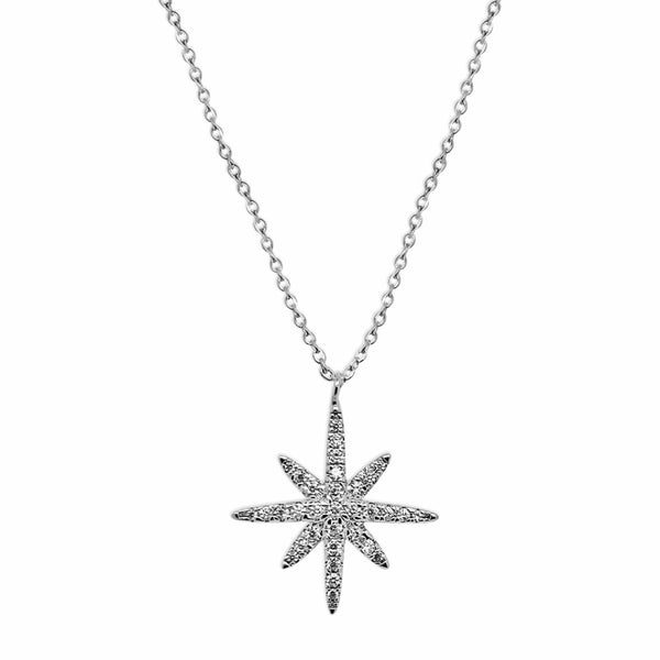 Avellino Silver Star Necklace