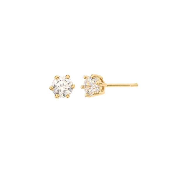 Avize Gold Delicate Crystal Stud Earrings