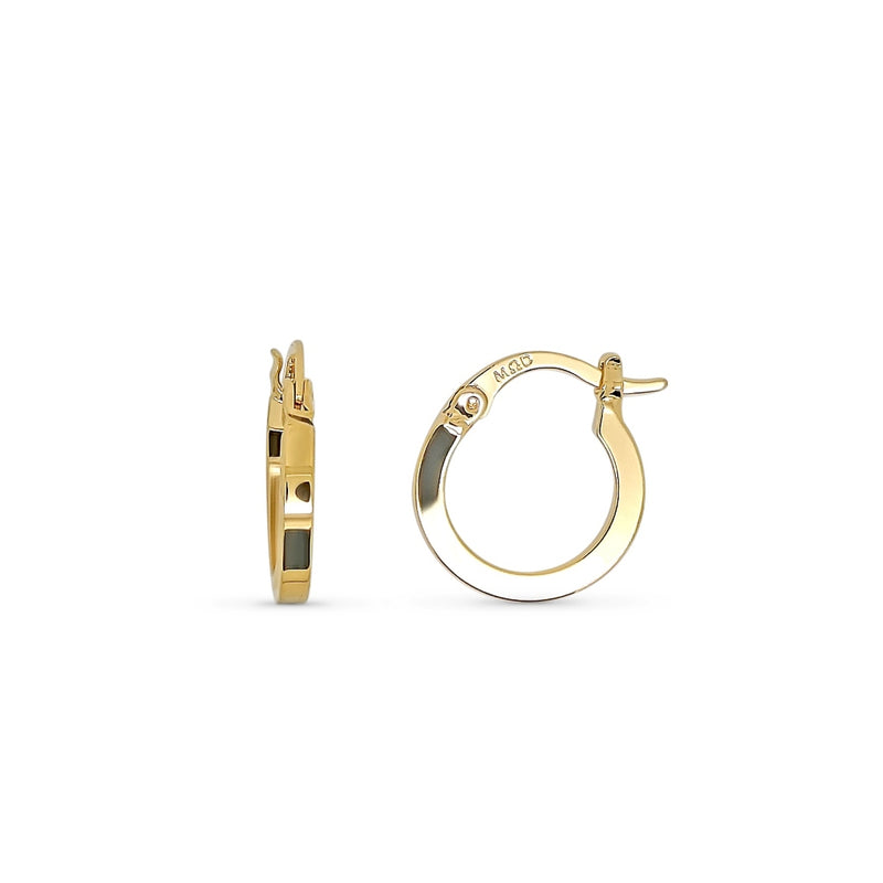 Bayeux Gold Hinged Hoop Earrings