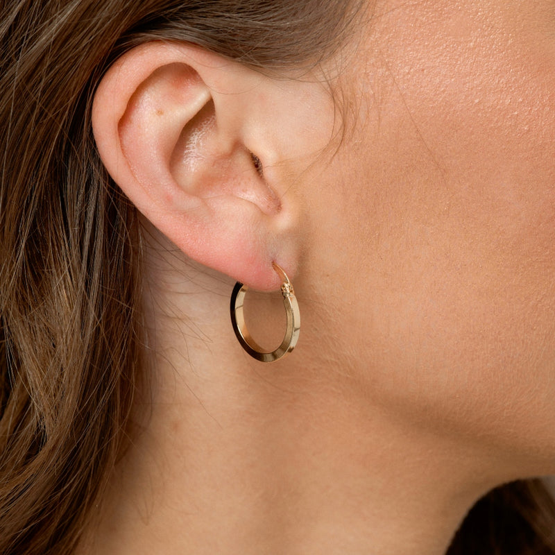 Gold Hinged Hoop Earrings | Bayeux