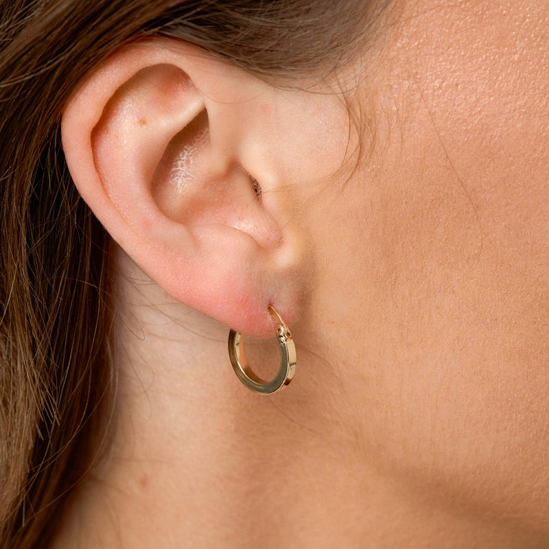 Gold Hinged Hoop Earrings | Bayeux