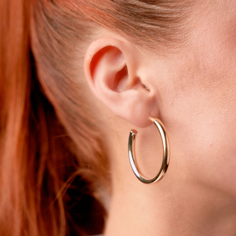 Castres Gold Hoop Stud Earrings