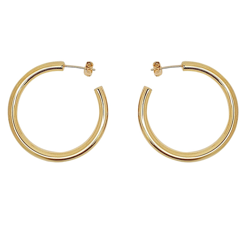 Castres Gold Hoop Stud Earrings