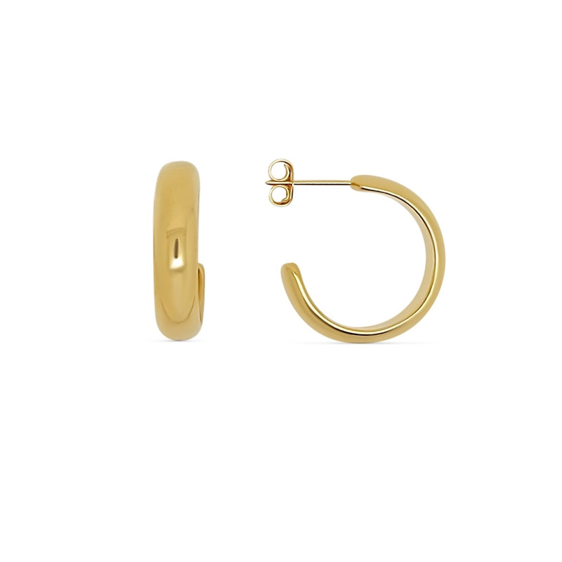 Ceton Gold Classic Hoop Stud Earrings