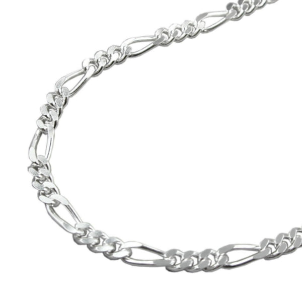 Cozenza Silver Figaro Chain Necklace