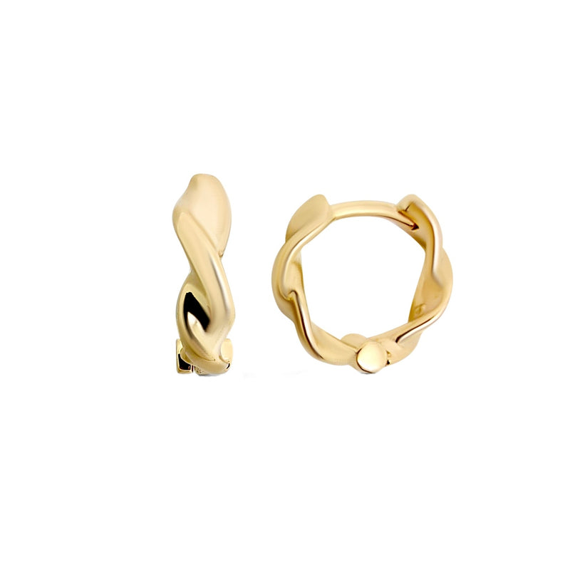 Creil Gold Twist Huggie Earrings