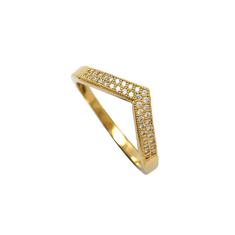 Davia Gold Wishbone Ring