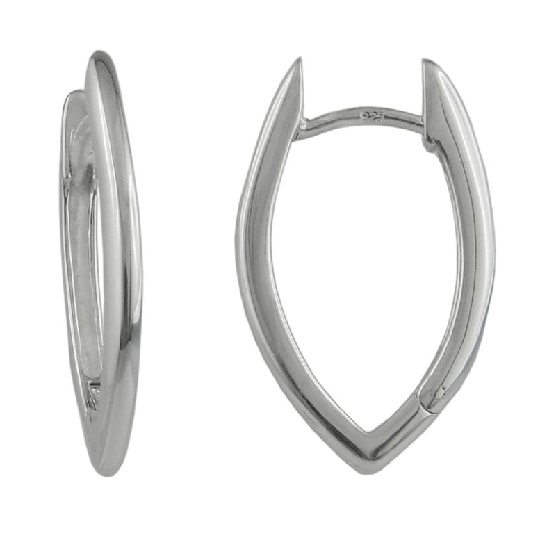 Domme Silver Pointed Hoop Earrings