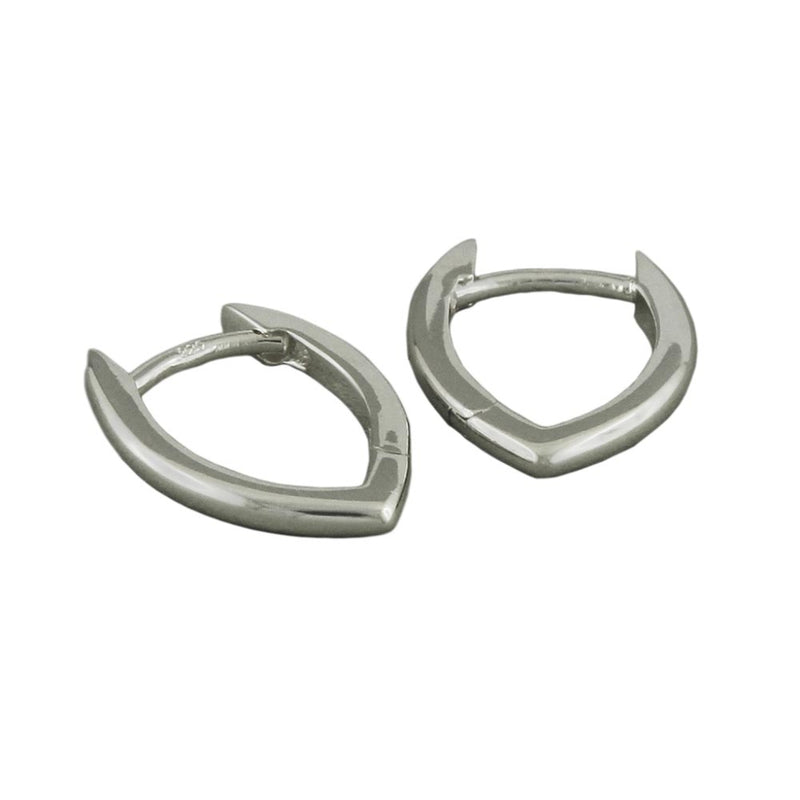 Domme Silver Pointed Hoop Earrings