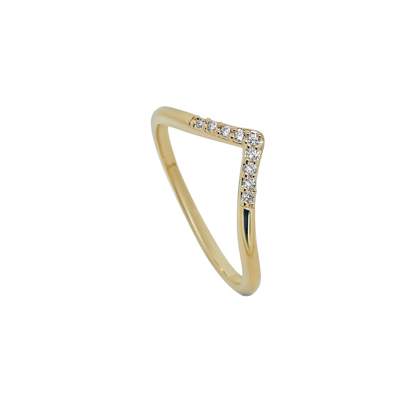 Durrus Gold Delicate Wishbone Ring