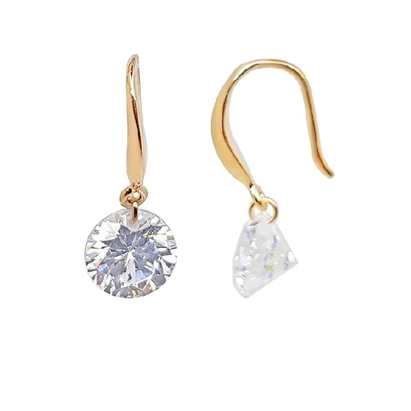 Esterel Gold Crystal Dangle Earrings