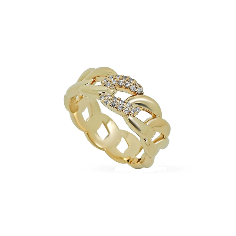 Feeny Gold Chunky Chain Link Ring