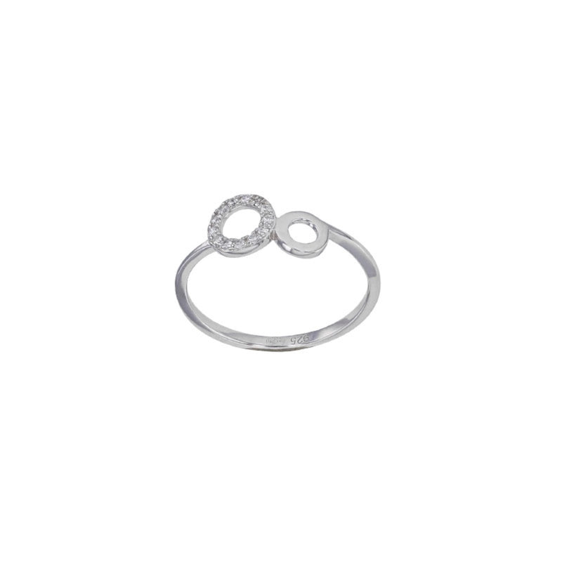 Feres Silver Double Circle Ring