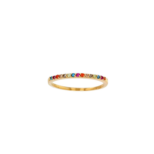 Fina Gold Multicolour Band Ring