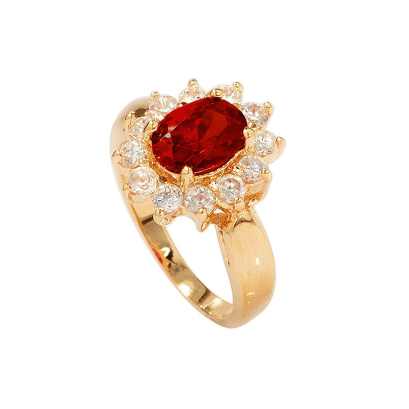Gold Cluster Ring Ruby