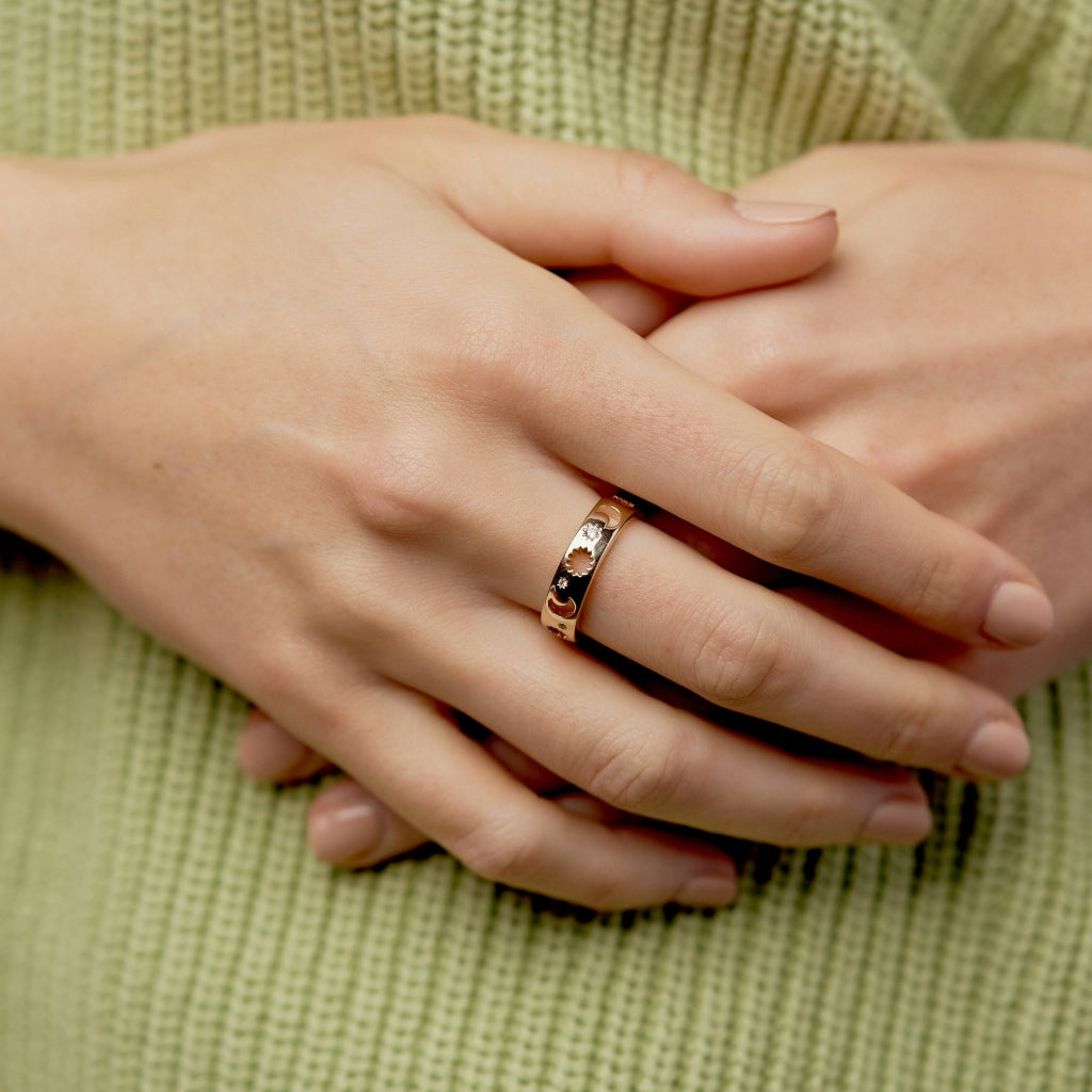 Gaea Gold Celestial Cut Out Ring