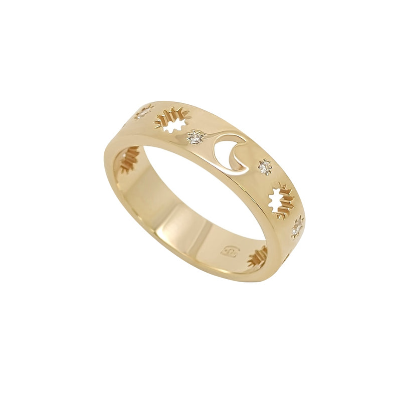 Gaea Gold Celestial Cut Out Ring