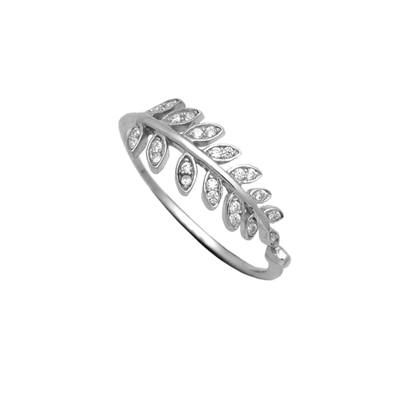 Glossa Silver Feather Ring