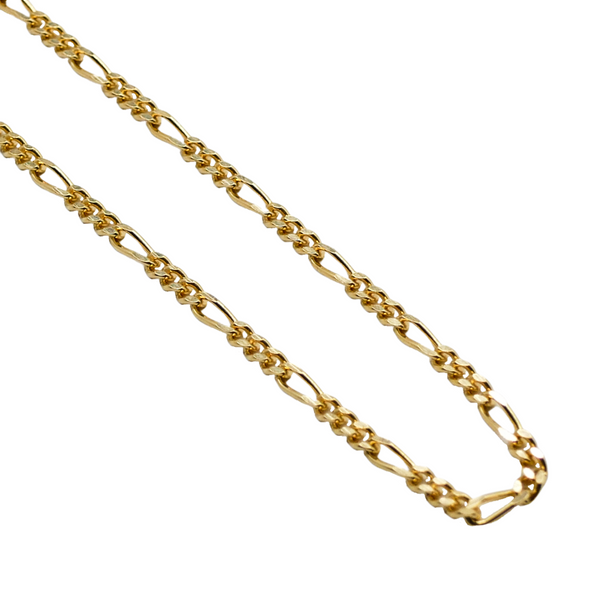 Ferrara Gold Figaro Chain Necklace