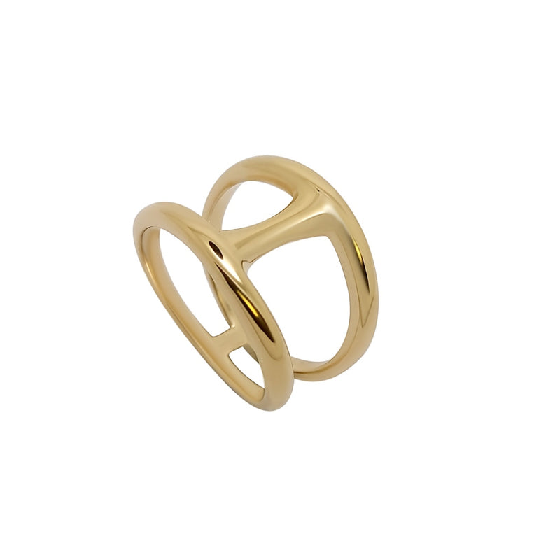 Kos Gold Double Band Ring