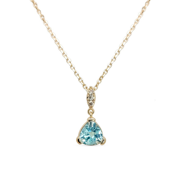 Lora Gold Triangle Topaz Pendant Necklace