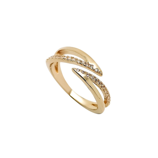 Mara Gold Diamante Split Ring