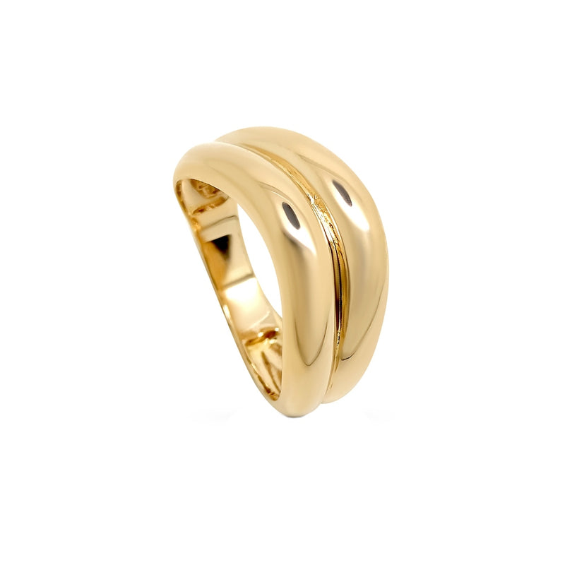 Mitra Chunky Curved Gold Ring