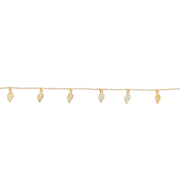 Nevada Gold Leaf Charm Bracelet