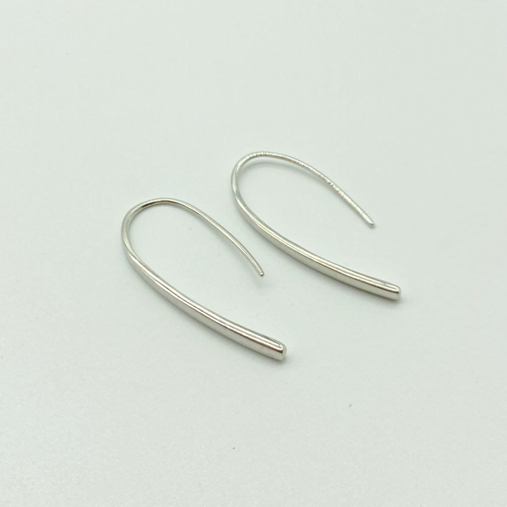 Nicolet Silver Thread Dangle Earrings