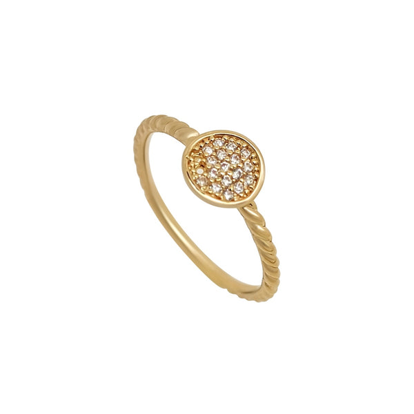Oiche Gold Dainty Disc Ring