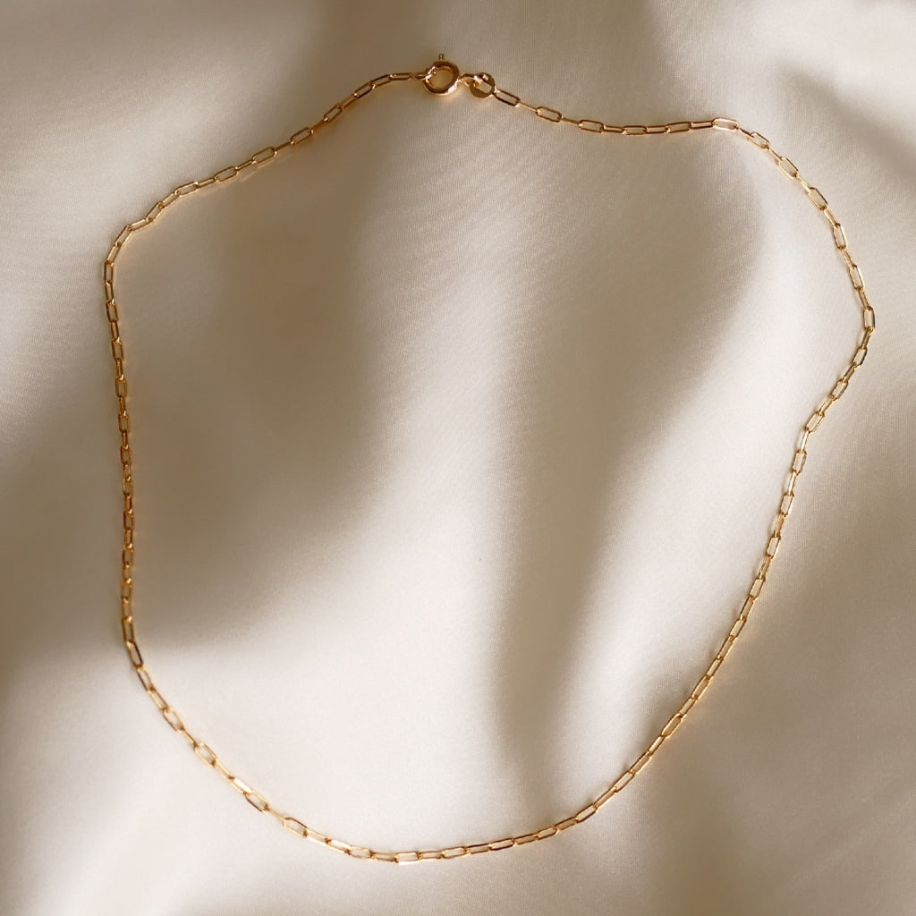 Palermo Gold Paperclip Chain Necklace